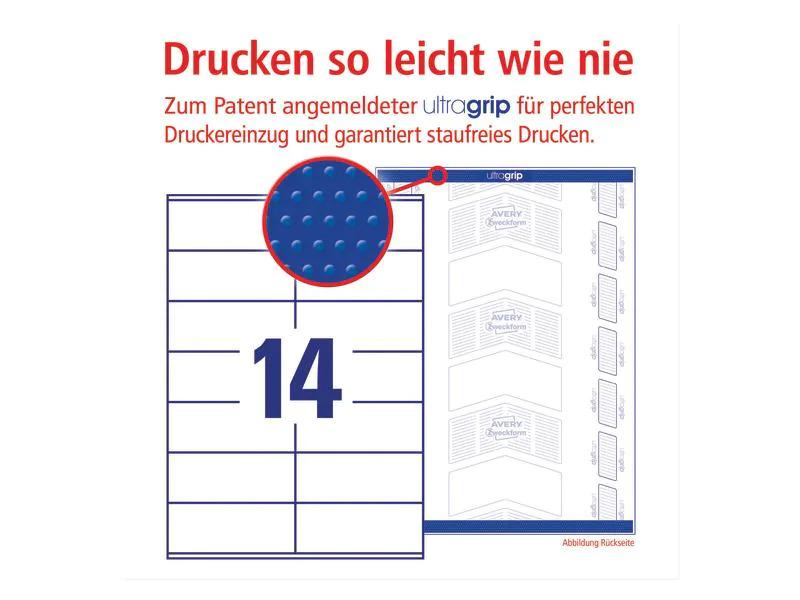 Avery Zweckform Universal-Etiketten 105 x 41 mm, 100 Blatt