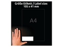 Avery Zweckform Universal-Etiketten 105 x 41 mm, 100 Blatt