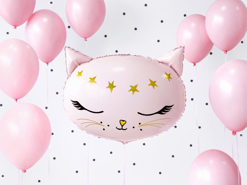 Partydeco Folienballon Cat Rosa