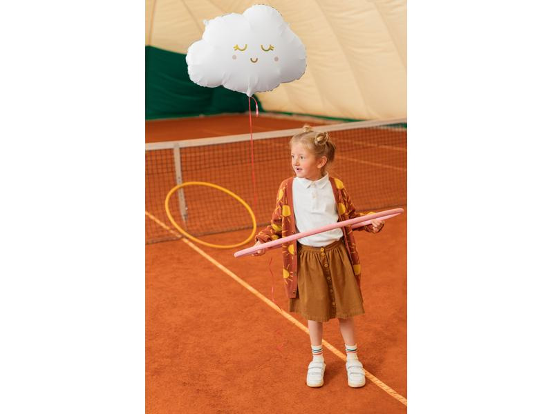 Partydeco Folienballon Wolke 51 x 35.5 cm, Weiss