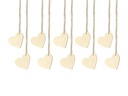 Partydeco Tischkarte Herz 6 x 5 cm, 10 Stück, Braun