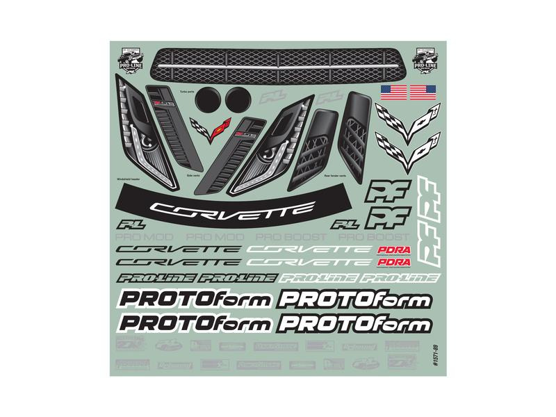 Proline Karosserie Chevrolet Corvette C7 Pro-Mod unlackiert, 1:10