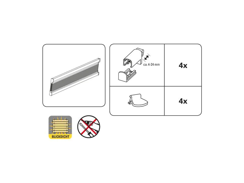Gardinia Plissée Easyfix Katy Wave 50 x 130 cm