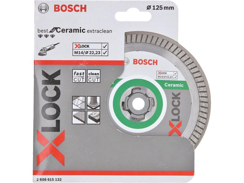 Bosch Professional Diamanttrennscheibe X-LOCK Ceramic Extra Clean Turbo 125 mm