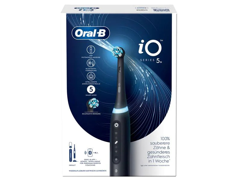 Oral-B Mikrovibrationszahnbürste iO Series 5, Schwarz