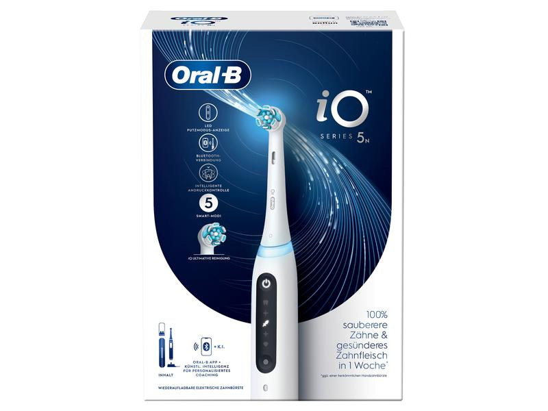 Oral-B Mikrovibrationszahnbürste iO Series 5, Weiss