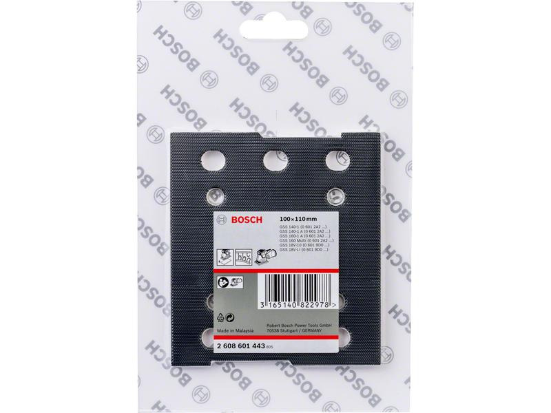 Bosch Professional Schleifplatte mit Klettverschluss, 110 x 100 mm