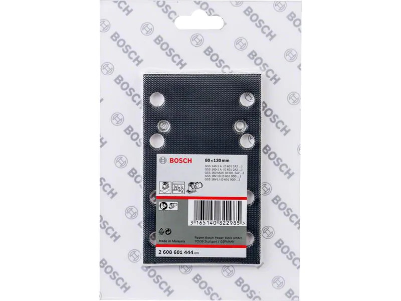 Bosch Professional Schleifplatte mit Klettverschluss, 80 x 130 mm