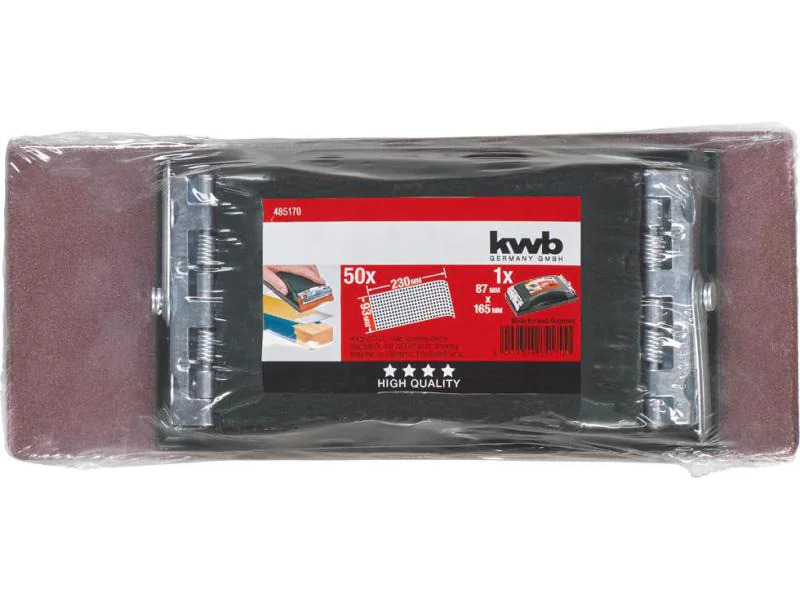 kwb Handschleifer-Set Profi mit 50 Schleifstreifen