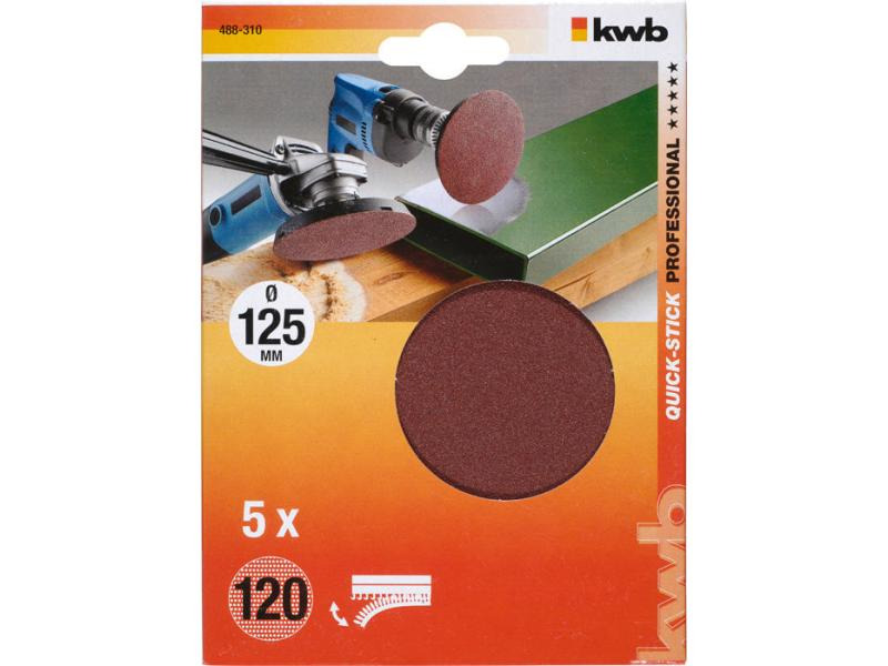 kwb Kletthaftscheibe 125mm K120 ungelocht