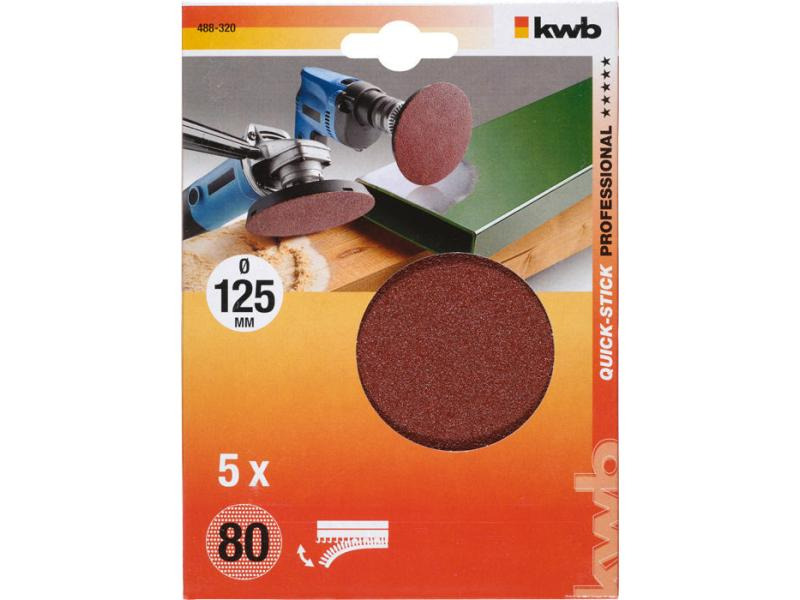 kwb Kletthaftscheibe 125mm K80 ungelocht