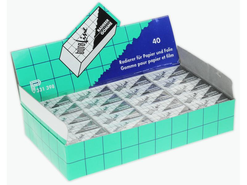 Büroline Radiergummi Papier und Folie 40 Stück