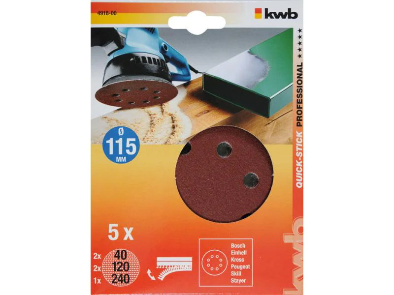 kwb Schleifscheibe 115mm sortiert