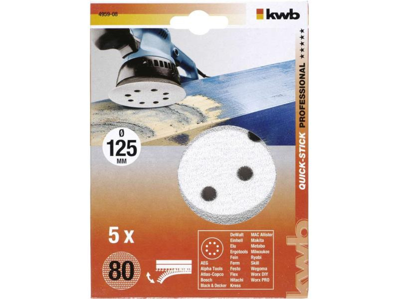 kwb Schleifscheibe 125mm K80 5 Stk.
