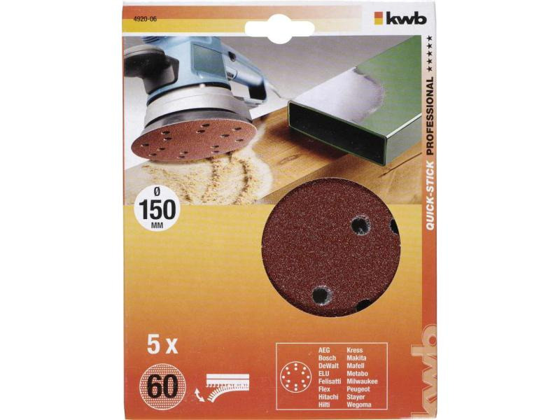 kwb Schleifscheibe 150mm K60 5 Stk.