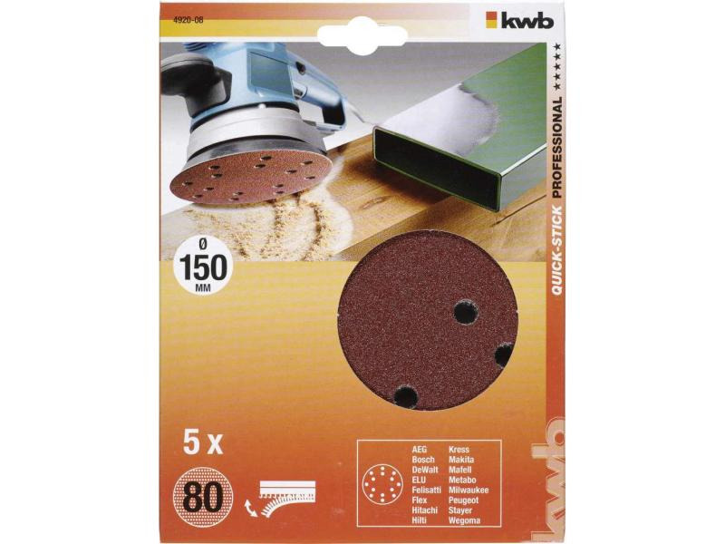 kwb Schleifscheibe 150mm K80 5 Stk.