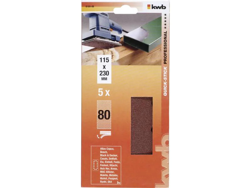 kwb Schleifstreifen 115X230 K 80