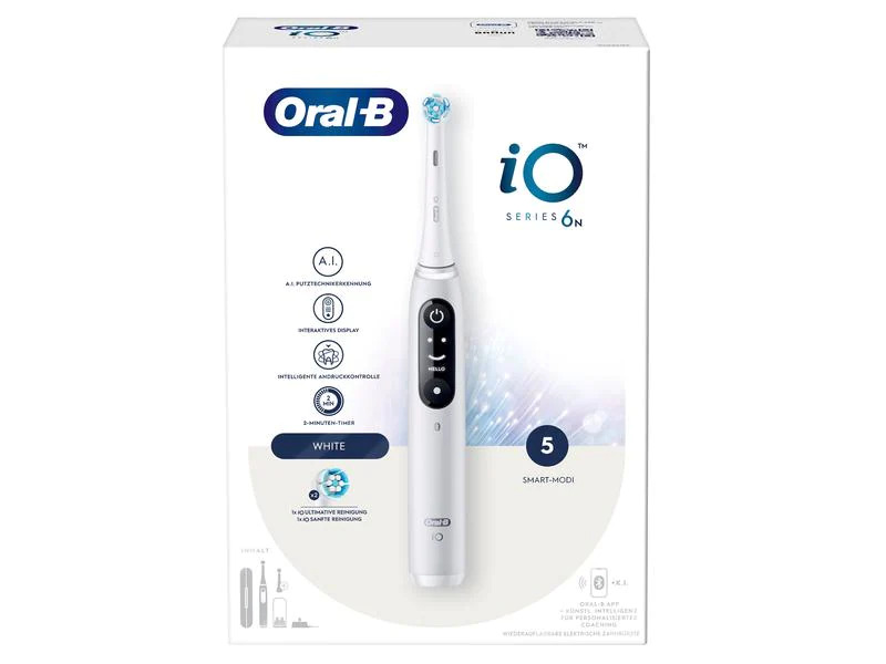 Oral-B Mikrovibrationszahnbürste iO Series 6, Weiss