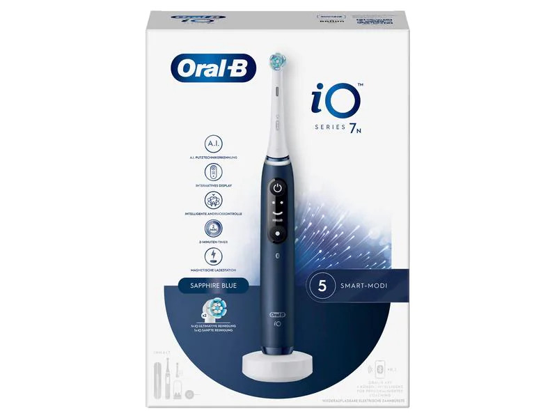 Oral-B Mikrovibrationszahnbürste iO Series 7N, Saphirblau