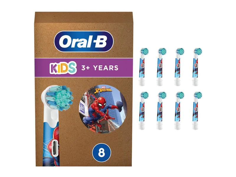Oral-B Zahnbürstenkopf Spiderman, 8 Stück