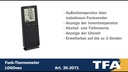 TFA Dostmann Funk-Thermometer NeoLogo, Schwarz