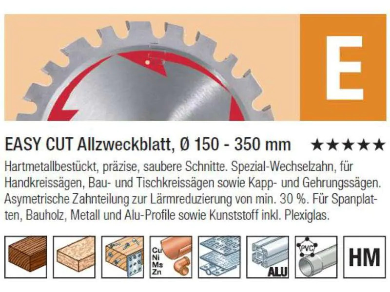 kwb Kreissägeblatt Easy Cut HM 33E Ø 150 x 16 mm