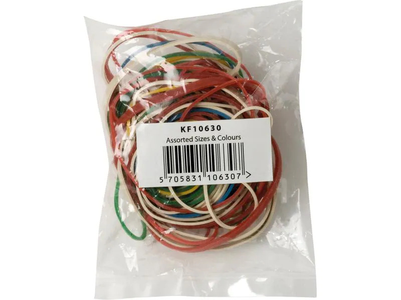 CONNECT Gummiband farbig, 75 Stück