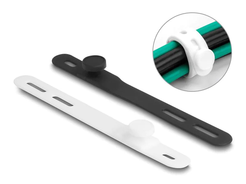 Delock Kabelbinder Schwarz/Weiss 118 mm x 12 mm 10 Stück