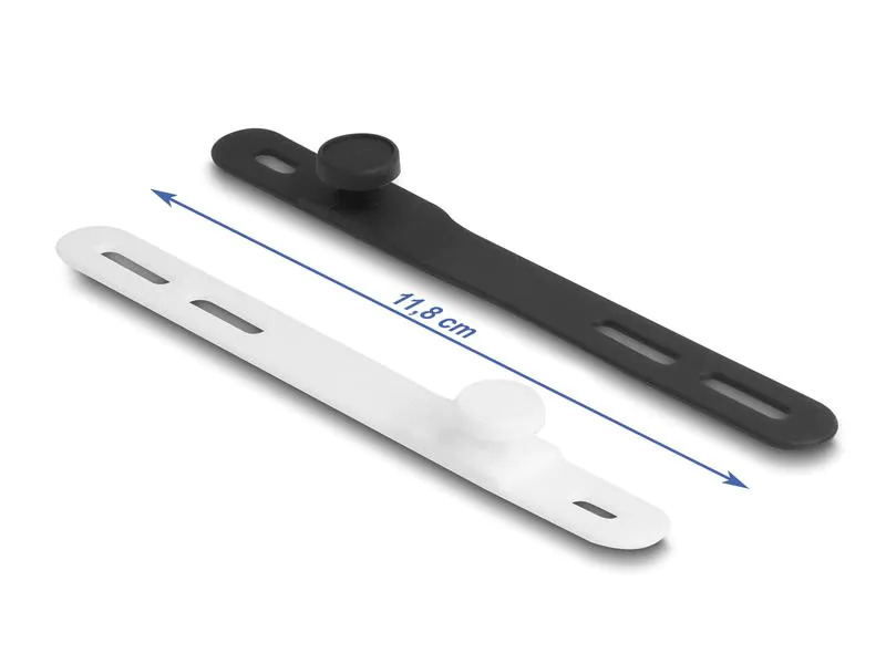 Delock Kabelbinder Schwarz/Weiss 118 mm x 12 mm 10 Stück