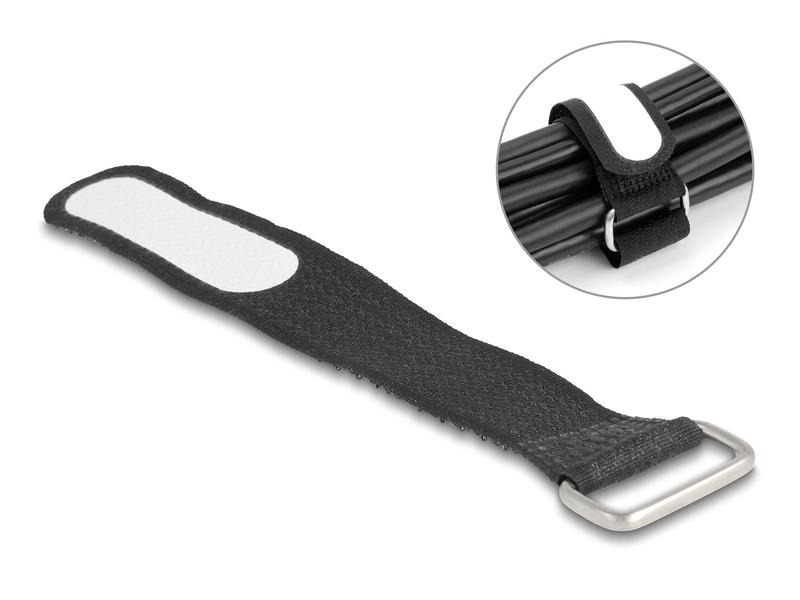 Delock Klettkabelbinder Schwarz 127 mm x 20 mm 5 Stück
