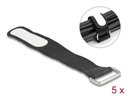 Delock Klettkabelbinder Schwarz 127 mm x 20 mm 5 Stück