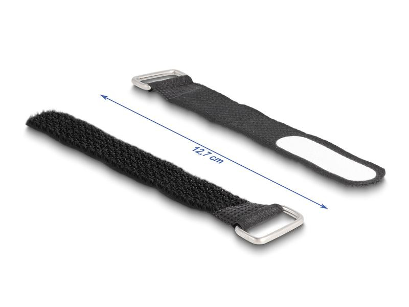 Delock Klettkabelbinder Schwarz 127 mm x 20 mm 5 Stück