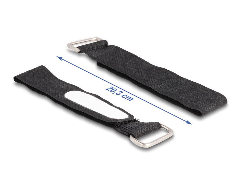 Delock Klettkabelbinder Schwarz 203 mm x 20 mm 5 Stück