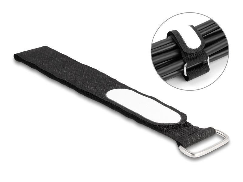 Delock Klettkabelbinder Schwarz 305 mm x 25 mm 5 Stück
