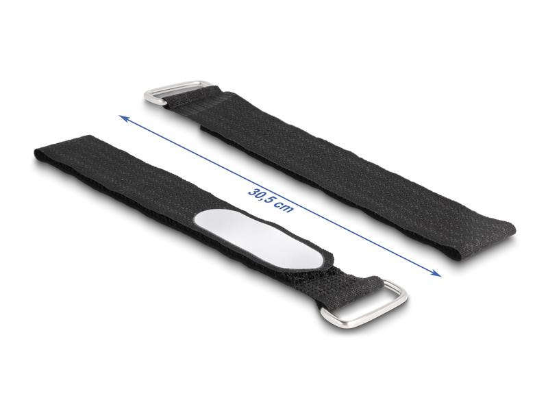Delock Klettkabelbinder Schwarz 305 mm x 25 mm 5 Stück