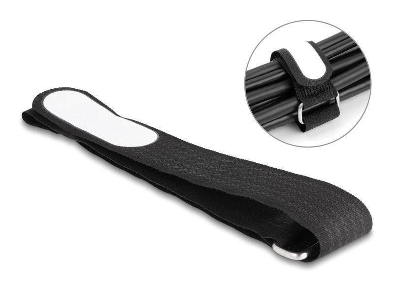 Delock Klettkabelbinder Schwarz 457 mm x 25 mm 5 Stück