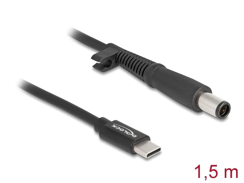 Delock Ladekabel USB-C zu HP 7.4 x 5.0 mm Stecker 1.5 m