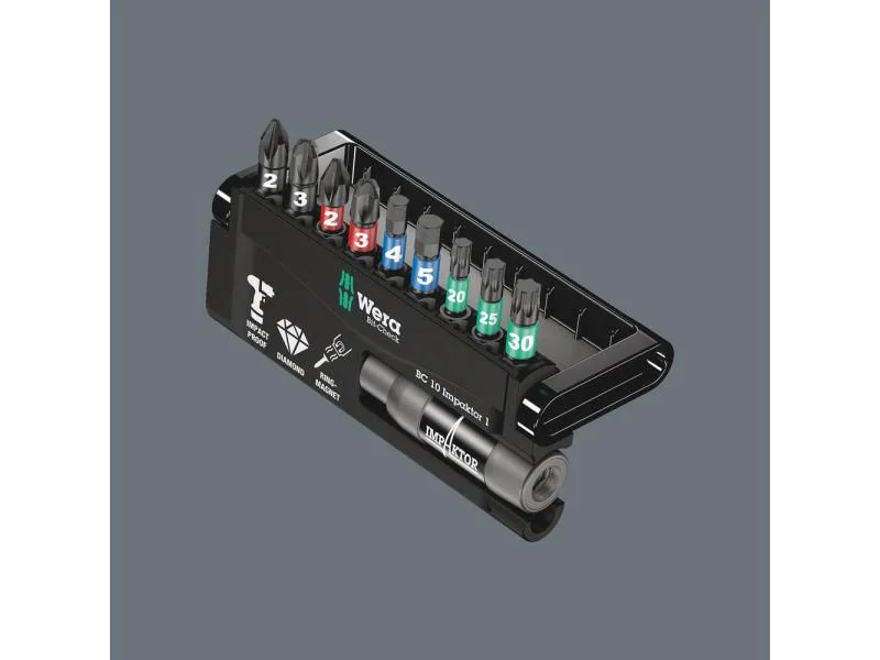 Wera Bit-Set Bit-Check 10 Impaktor 1,  10-teilig