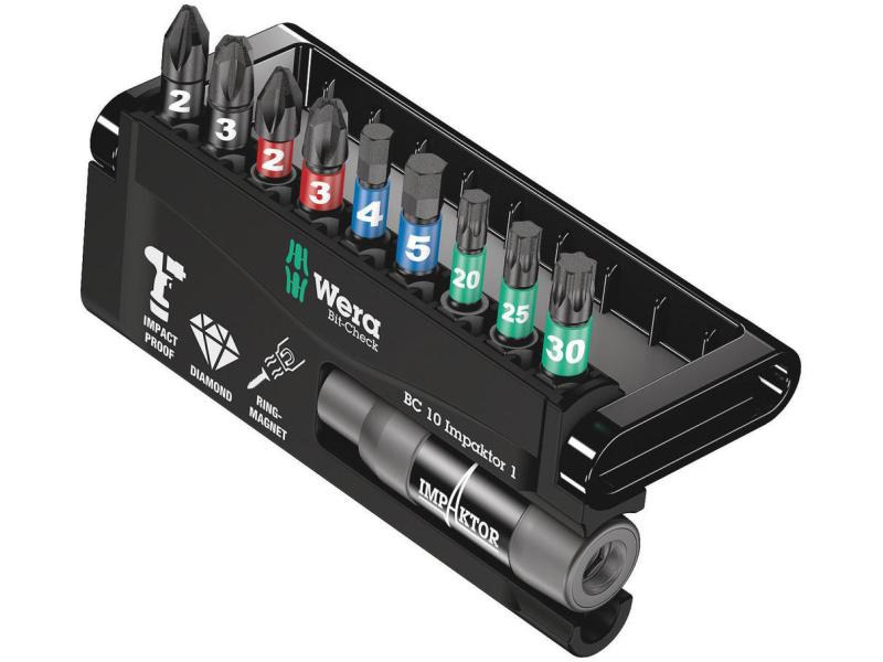 Wera Bit-Set Bit-Check 10 Impaktor 1, 10-teilig