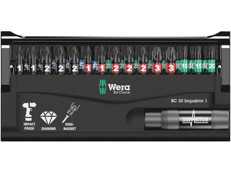 Wera Bit-Set Bit-Check 30 Impaktor 1 30-teilig