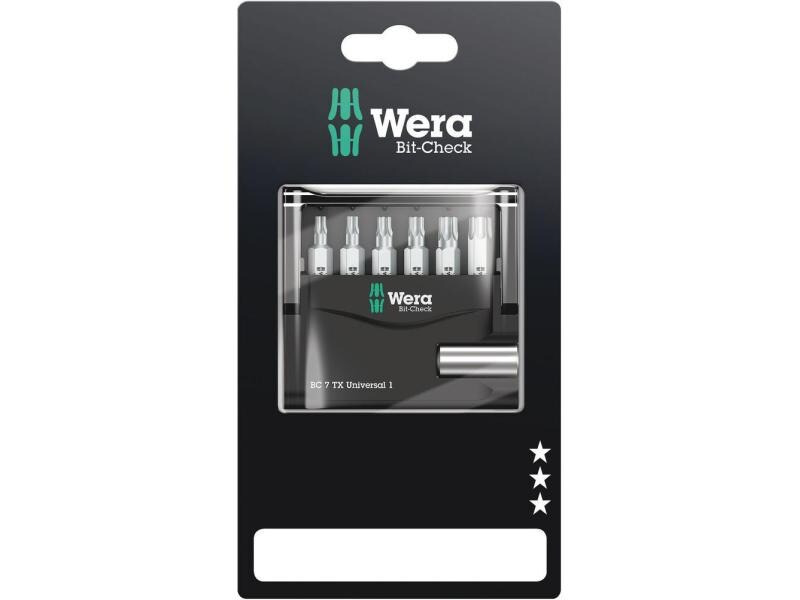 Wera Bit-Set Bit-Check 7 TX Universal 1, 7-teilig