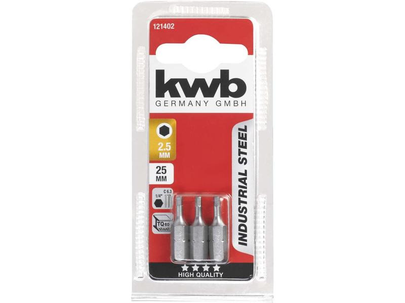 kwb Bit-Set 1/4 Sechskant 3-teilig