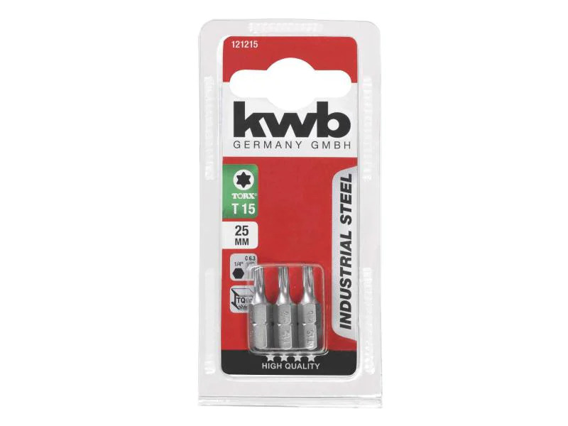 kwb Bit-Set 1/4 Torx 15 3-teilig