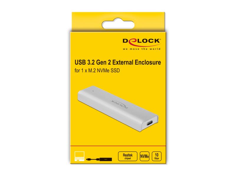 Delock Externes Gehäuse USB-C -  M.2 Key-M, NVME Extern