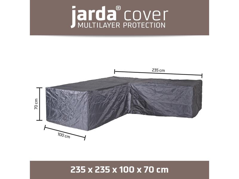 Jarda Cover Schutzhülle 235 x 235 x 100 x H 70 cm, Loungehülle, L-Form