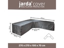 Jarda Cover Schutzhülle 270 x 270 x 100 x H 70 cm, Loungehülle, L-Form