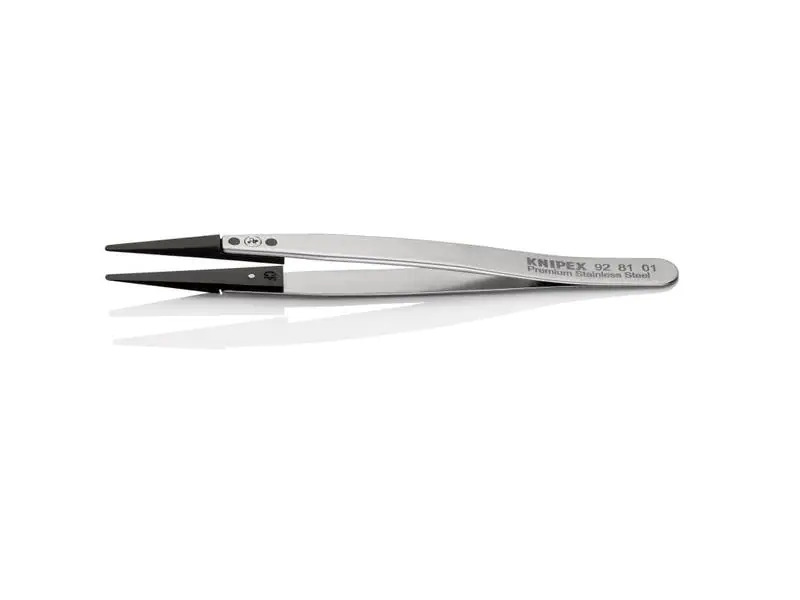 Knipex Pinzette mit Wechselspitzen, ESD, Gerade 130 mm