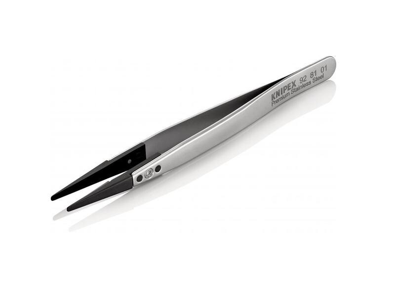 Knipex Pinzette mit Wechselspitzen, ESD, Gerade 130 mm