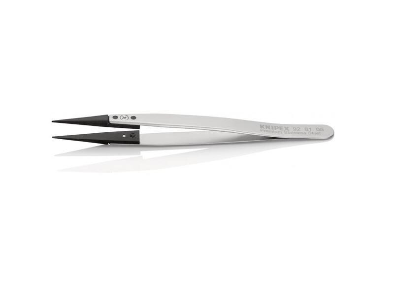Knipex Pinzette mit Wechselspitzen, ESD, Gerade 130 mm