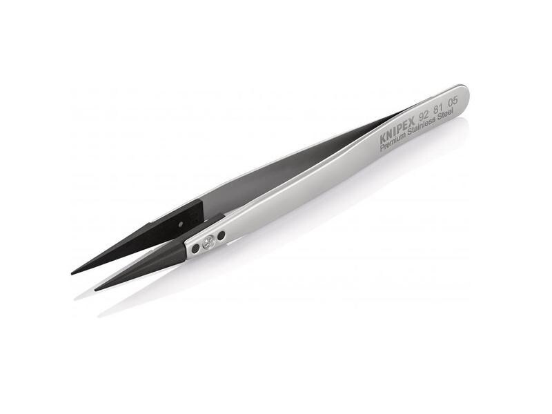 Knipex Pinzette mit Wechselspitzen, ESD, Gerade 130 mm